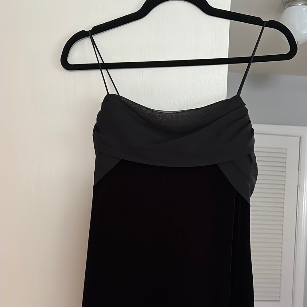 Vintage Betsy & Adam Thin Strap Black Evening Dress